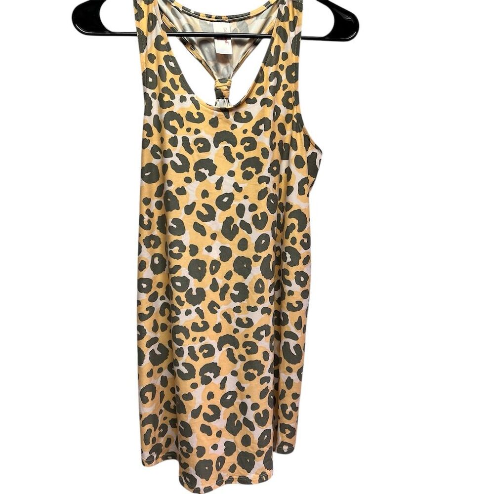 Cat & Jack Girls' XL 14 Leopard Print Sleeveless Summer Dress NWOT